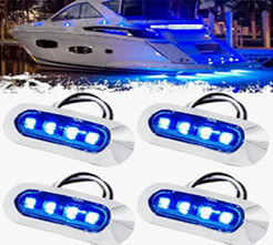PSEQT 3.8” Waterproof LED lights - Courtesy, Interior, Deck, Navigation, Transom, Sterm, Cabin Lighting for ...